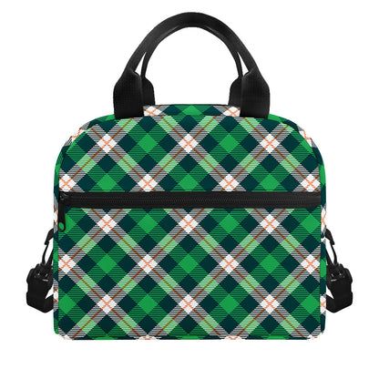 Saint Patrick's Day Irish Tartan Print Insulated Lunch Bag