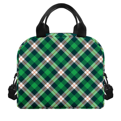 Saint Patrick's Day Irish Tartan Print Insulated Lunch Bag