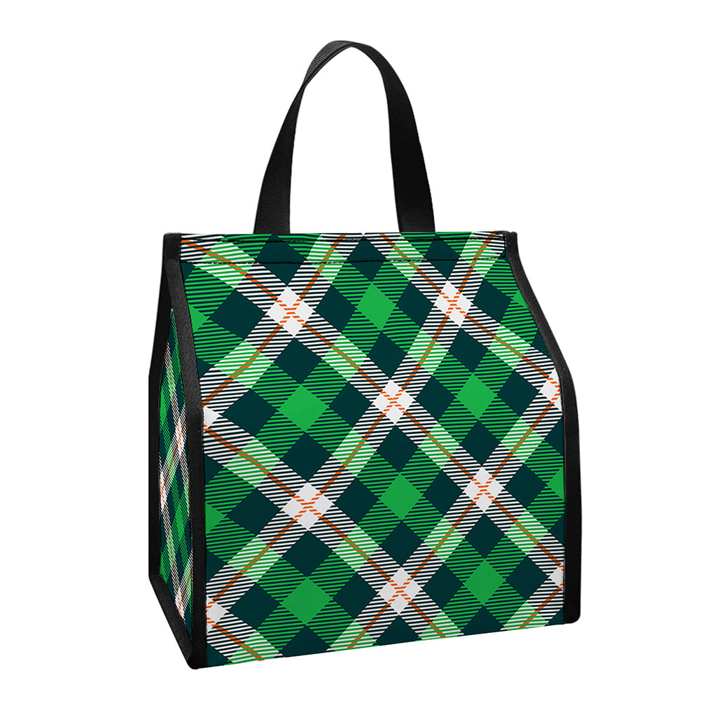 Saint Patrick's Day Irish Tartan Print Insulated Lunch Tote