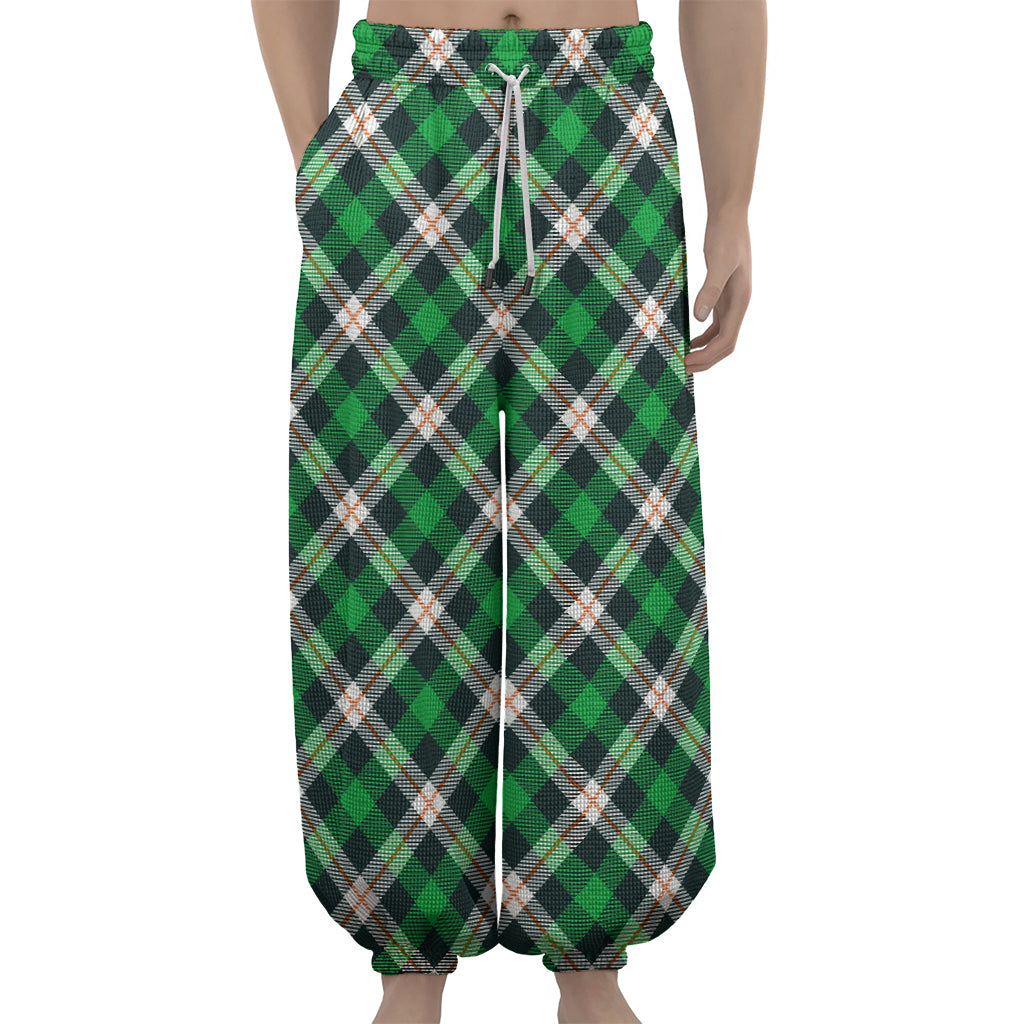 Saint Patrick's Day Irish Tartan Print Lantern Pants