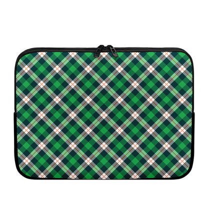 Saint Patrick's Day Irish Tartan Print Laptop Sleeve