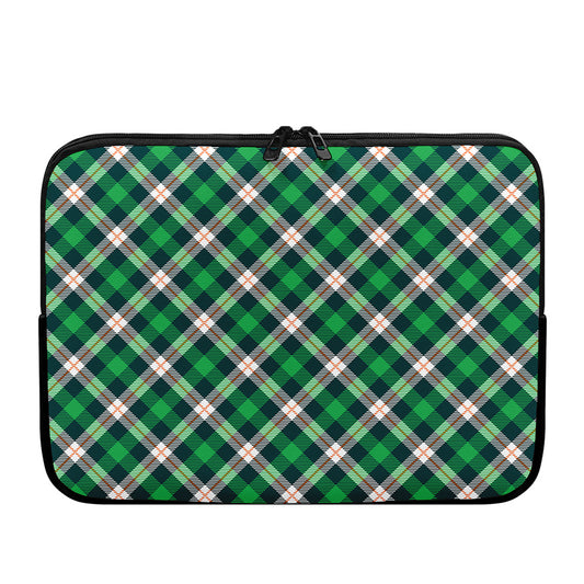 Saint Patrick's Day Irish Tartan Print Laptop Sleeve