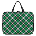 Saint Patrick's Day Irish Tartan Print Laptop Sleeve With Handle