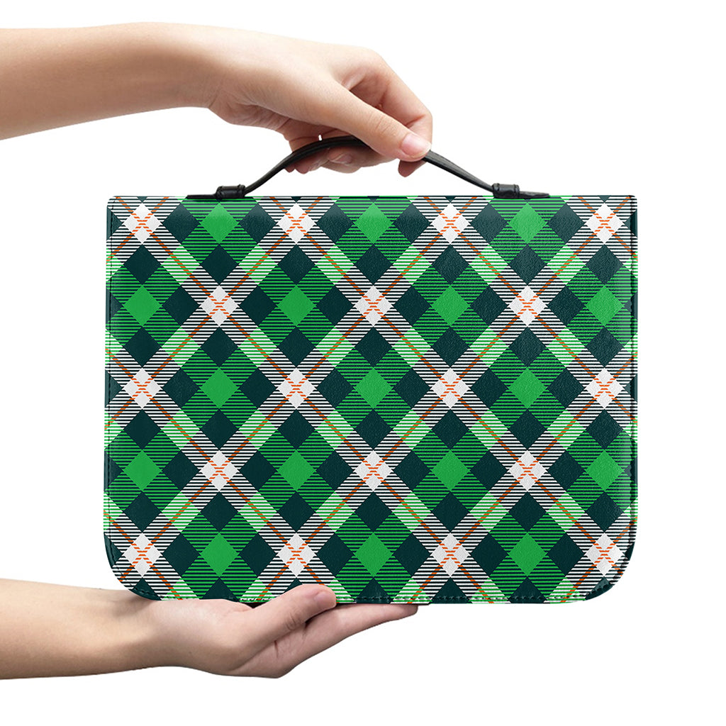 Saint Patrick's Day Irish Tartan Print Leather Bible Cover