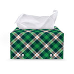 Saint Patrick's Day Irish Tartan Print Leather Tissue Box Cover
