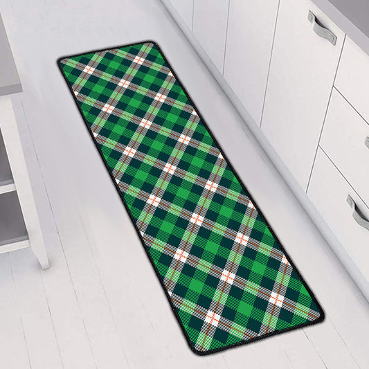 Saint Patrick's Day Irish Tartan Print Long Kitchen Mat
