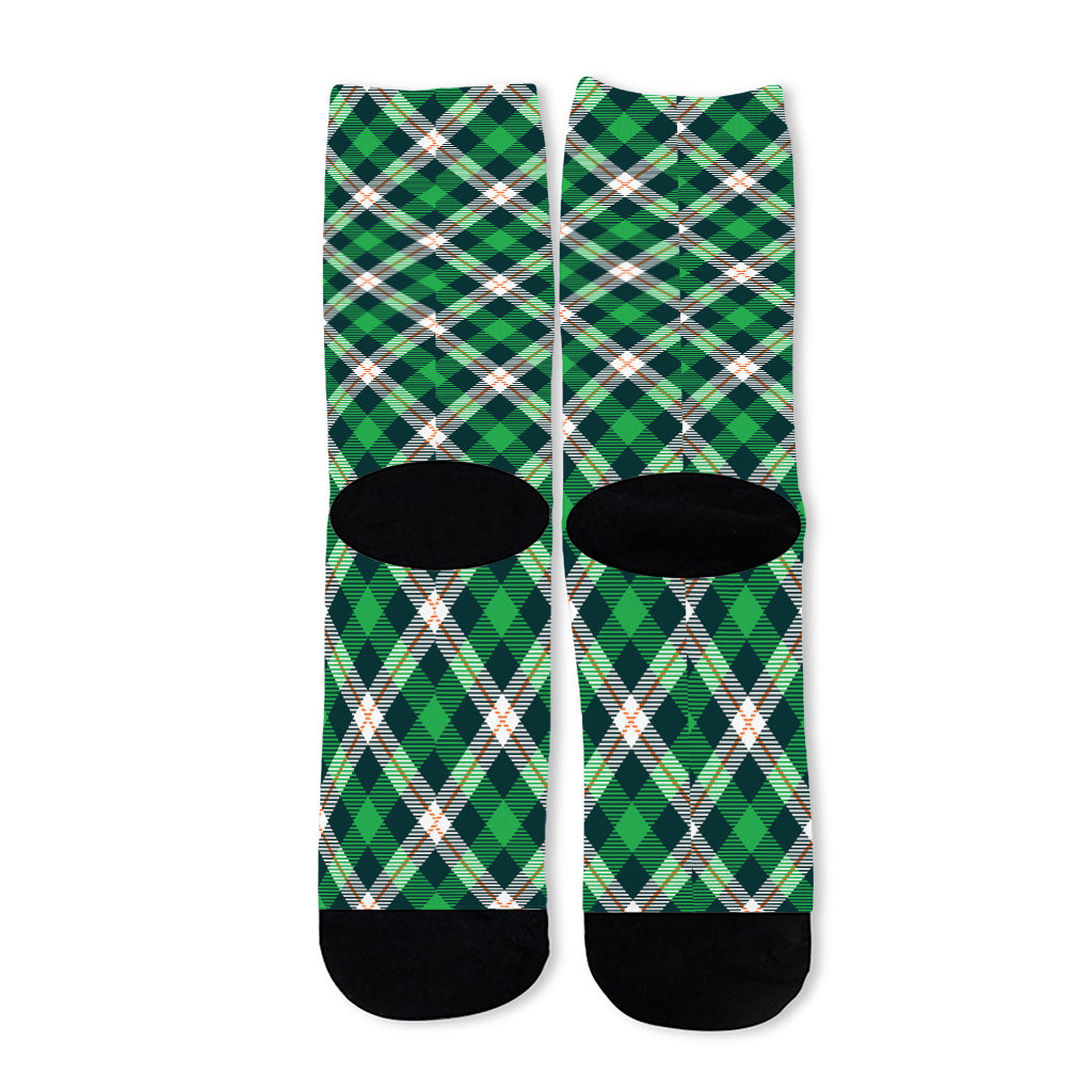 Saint Patrick's Day Irish Tartan Print Long Socks
