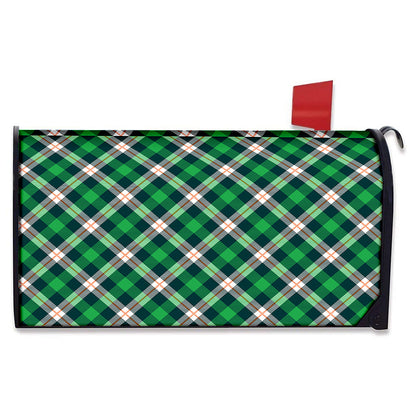 Saint Patrick's Day Irish Tartan Print Mailbox Cover