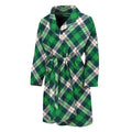 Saint Patrick's Day Irish Tartan Print Men's Bathrobe
