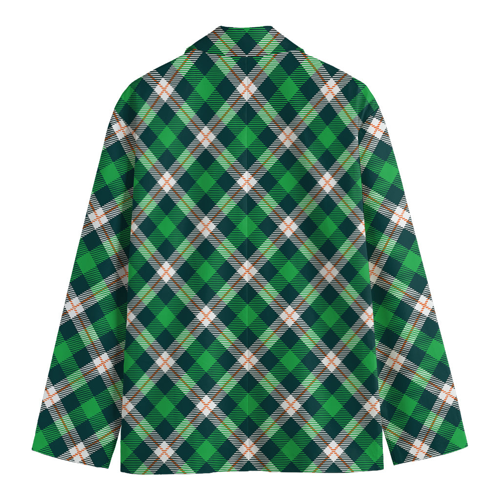 Saint Patrick's Day Irish Tartan Print Men's Blazer