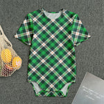 Saint Patrick's Day Irish Tartan Print Men's Bodysuit