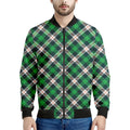 Saint Patrick's Day Irish Tartan Print Men's Bomber Jacket