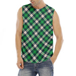 Saint Patrick's Day Irish Tartan Print Men's Fitness Tank Top