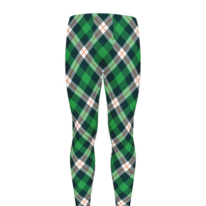 Saint Patrick's Day Irish Tartan Print Men's leggings