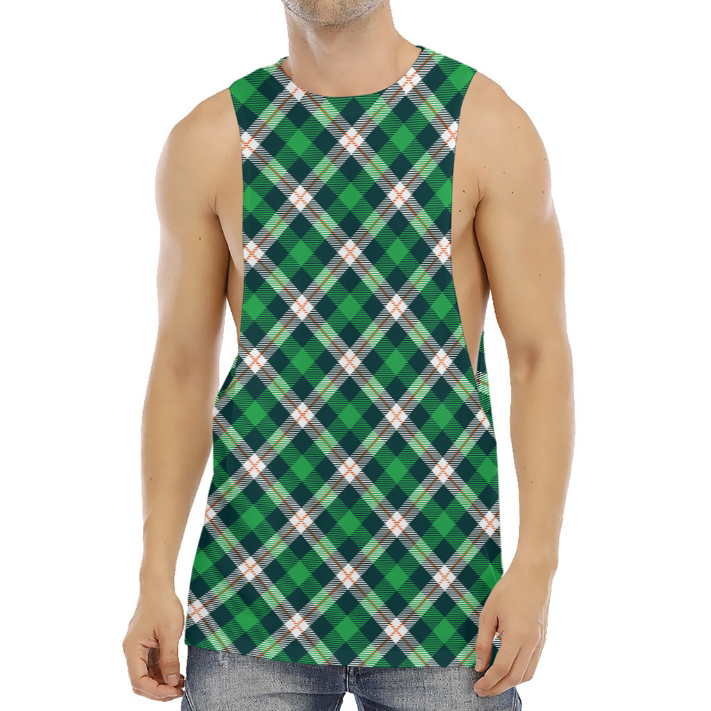Saint Patrick's Day Irish Tartan Print Men's Muscle Tank Top