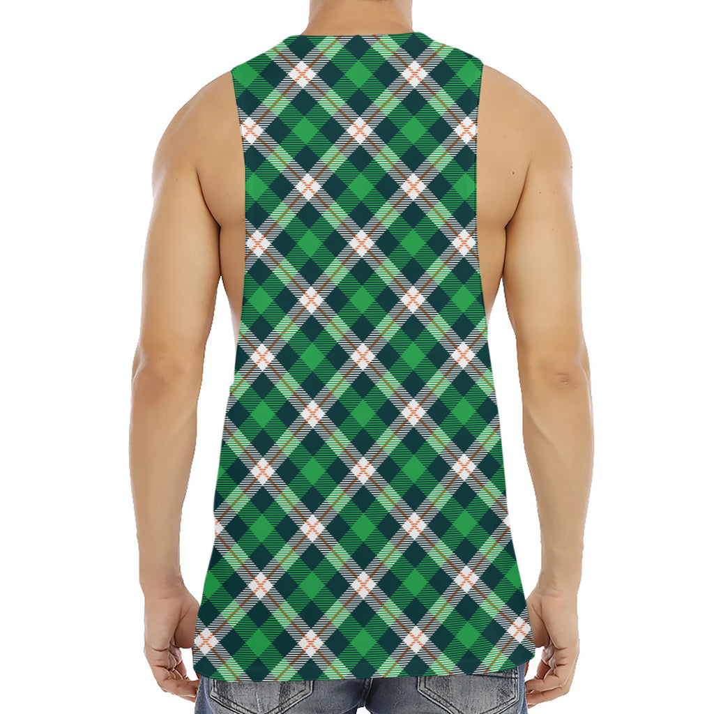 Saint Patrick's Day Irish Tartan Print Men's Muscle Tank Top