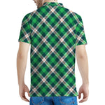 Saint Patrick's Day Irish Tartan Print Men's Polo Shirt