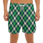 Saint Patrick's Day Irish Tartan Print Men's Split Running Shorts