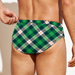 Saint Patrick's Day Irish Tartan Print Men's Swim Briefs