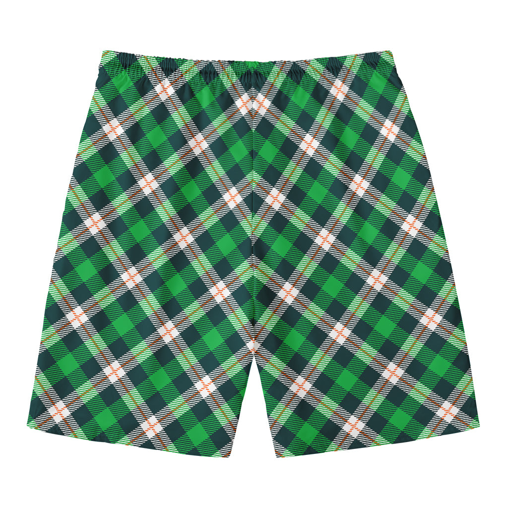 Saint Patrick's Day Irish Tartan Print Men's Swim Trunks