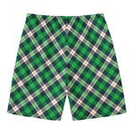 Saint Patrick's Day Irish Tartan Print Men's Swim Trunks