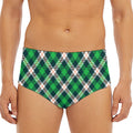 Saint Patrick's Day Irish Tartan Print Men's Triangle Swim Briefs