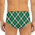 Saint Patrick's Day Irish Tartan Print Men's Triangle Swim Briefs
