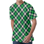 Saint Patrick's Day Irish Tartan Print Men's Velvet T-Shirt