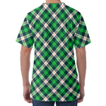 Saint Patrick's Day Irish Tartan Print Men's Velvet T-Shirt