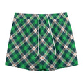 Saint Patrick's Day Irish Tartan Print Mesh Shorts