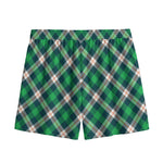 Saint Patrick's Day Irish Tartan Print Mesh Shorts