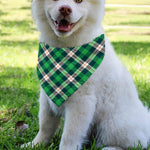 Saint Patrick's Day Irish Tartan Print Over The Collar Dog Bandana
