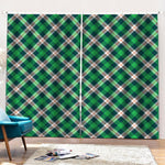 Saint Patrick's Day Irish Tartan Print Pencil Pleat Curtains