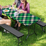 Saint Patrick's Day Irish Tartan Print Picnic Table Cover