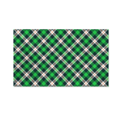 Saint Patrick's Day Irish Tartan Print Polyester Flag