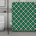 Saint Patrick's Day Irish Tartan Print Polyester Shower Curtain