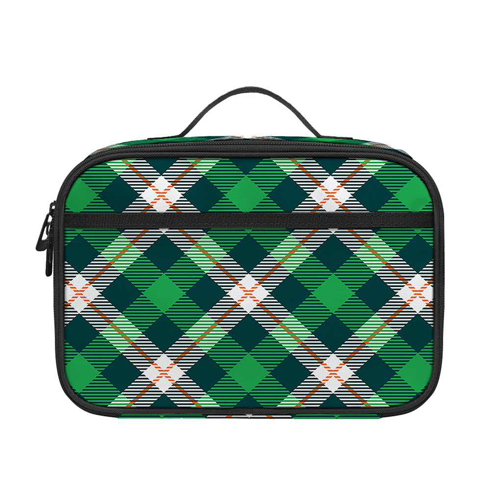 Saint Patrick's Day Irish Tartan Print Portable Lunch Bag