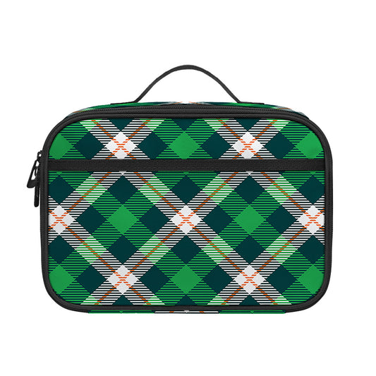 Saint Patrick's Day Irish Tartan Print Portable Lunch Bag