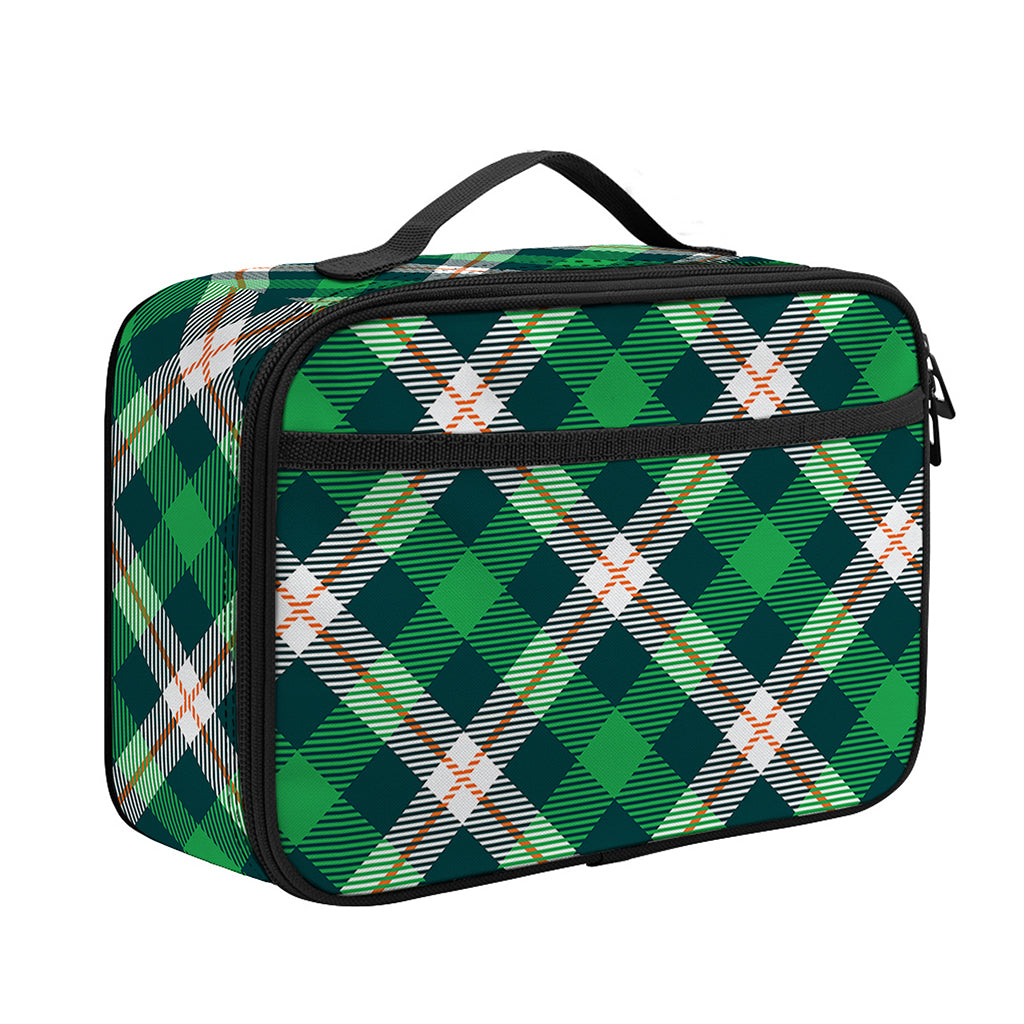 Saint Patrick's Day Irish Tartan Print Portable Lunch Bag