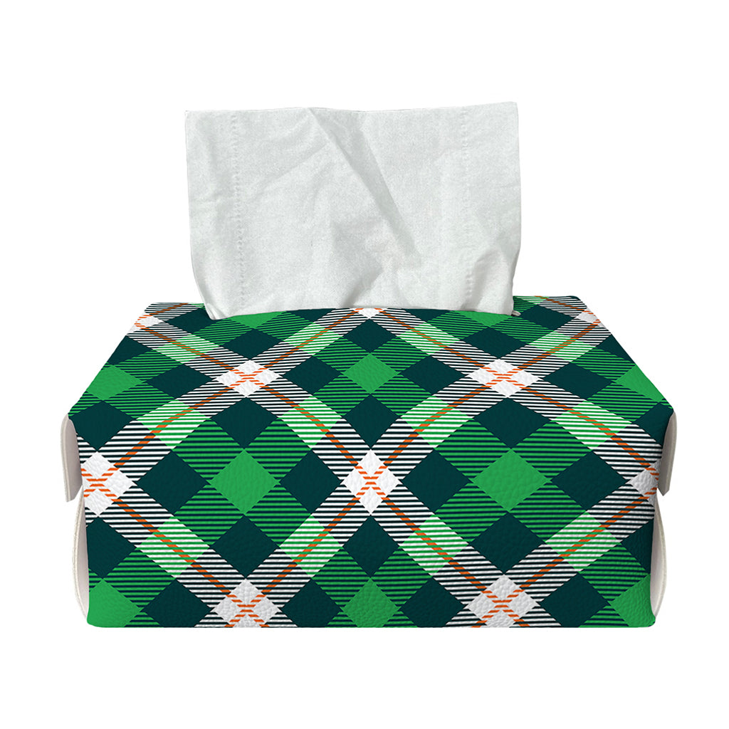 Saint Patrick's Day Irish Tartan Print Rectangle Tissue Box Cover