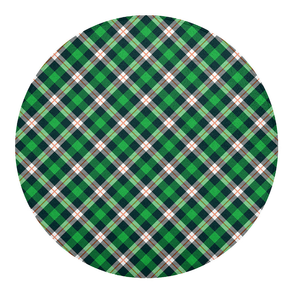 Saint Patrick's Day Irish Tartan Print Round Blanket