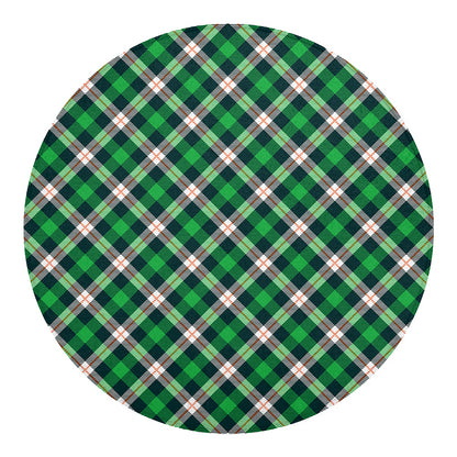 Saint Patrick's Day Irish Tartan Print Round Blanket