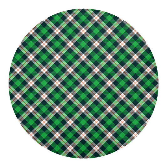 Saint Patrick's Day Irish Tartan Print Round Blanket