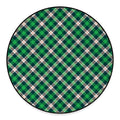 Saint Patrick's Day Irish Tartan Print Round Floor Mat