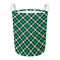 Saint Patrick's Day Irish Tartan Print Round Laundry Basket