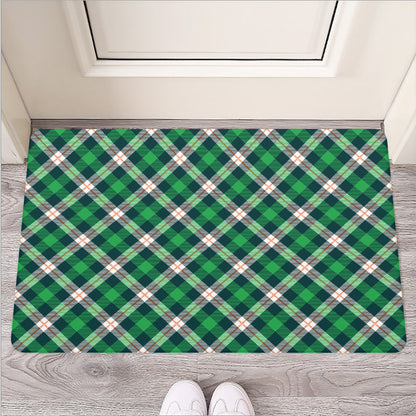Saint Patrick's Day Irish Tartan Print Rubber Doormat