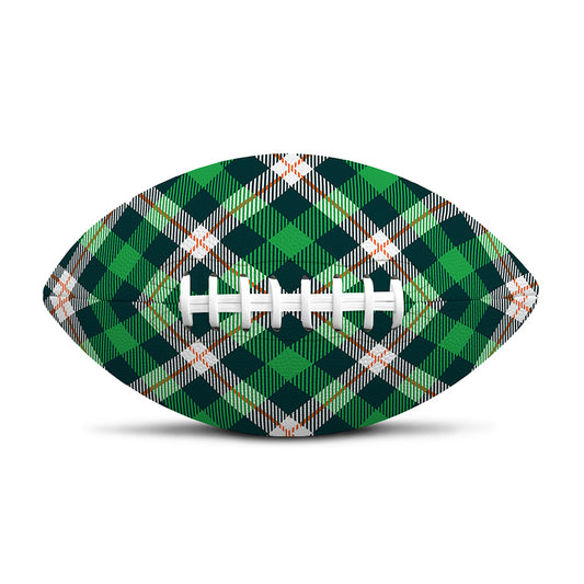 Saint Patrick's Day Irish Tartan Print Rugby Ball