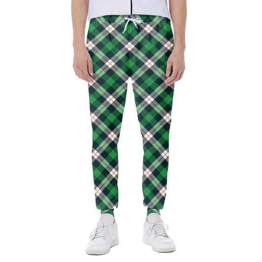 Saint Patrick's Day Irish Tartan Print Scuba Joggers