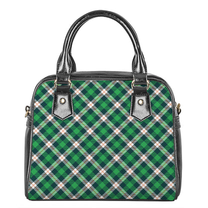 Saint Patrick's Day Irish Tartan Print Shoulder Handbag