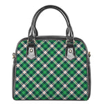 Saint Patrick's Day Irish Tartan Print Shoulder Handbag
